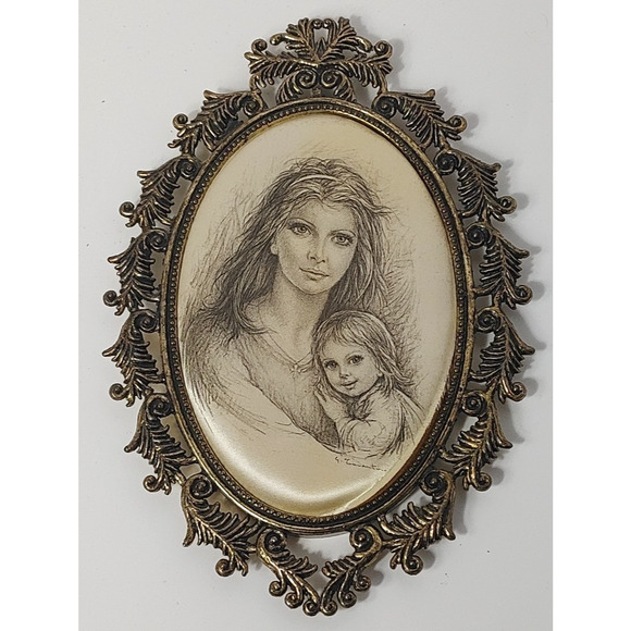 Giuseppe Tarantino "La Maternita" Milano 1976, Set Of 2 Prints Satin Framed Rare - Picture 2 of 8